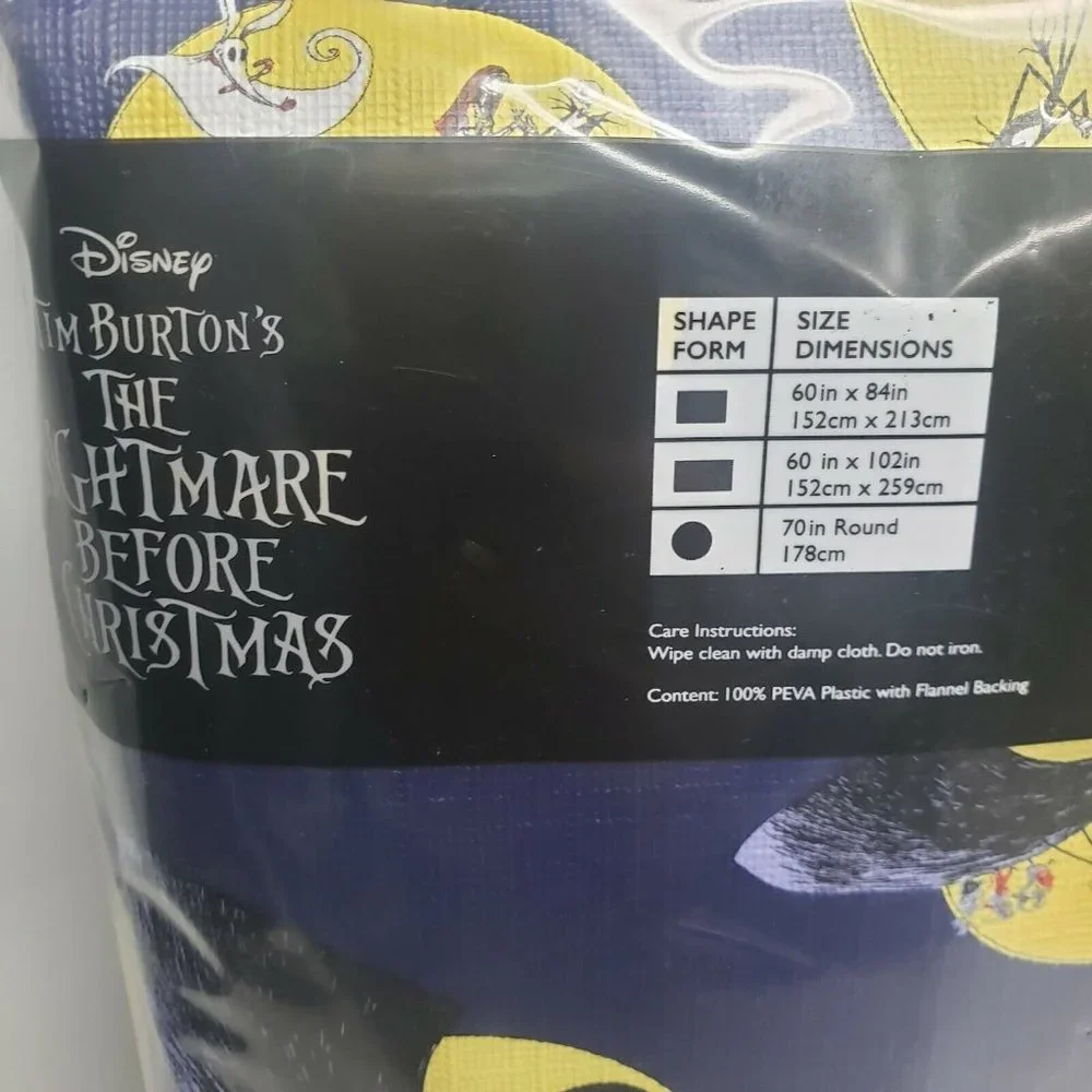 Vinyl Tablecloth The Nightmare Before Christmas 70” Round Jack Skellington